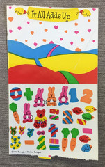 Vintage 1980s Sandylion It All Adds Up Activity Sticker Sheet