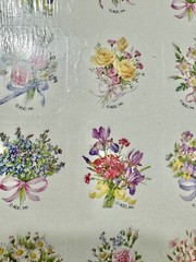 Scratch N Sniff Stickers Flowers Floral Vintage Forget Me Not Bouquet 2 Sheets