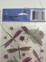 American Greetings Creative Touch Purple Dragonflies Flowers Scrapbooking