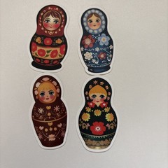 40 RUSSIAN NESTING DOLLS STICKERS MATRYOSHKA STICKERS JOURNAL PLANNERS RNIP3
