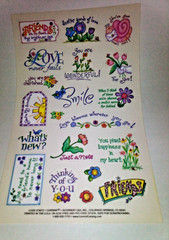 Current Sticker Sheet Flowers Friends Love #079872 Scrapbooking