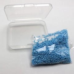 4000 Pcs Opaque Glass Small Beads 2mm Sky Blue + Storage Box Jewelry Making