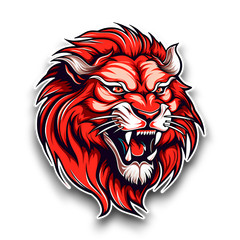 Angry Orange Lion Cat Animal Vinyl Sticker Decal For Car Laptop Window Scrapbook