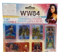 WW84 Wonder Woman 3D Dimensional 17 Count Stickers 2021 Scrapbook Collect