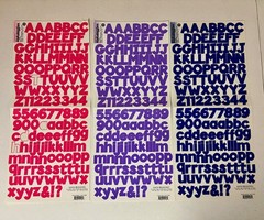 Lot of 48 Sheets of Self-adhesive Alpha Letters for Scrapbooking & Crafts