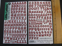 Making Memories CANDY CANE Letters & Number Stickers 1/2″ NOS NO PKG