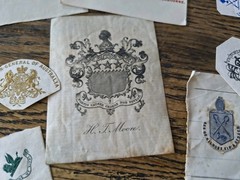 Antique Monogram Crests Coat Of Arms Ex Libris Historic Lot Art