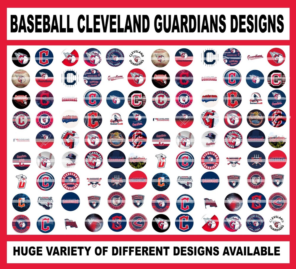 100 Precut BASEBALL GUARDIANS TEAM BOTTLE CAP CHARM TRAY IMAGES 1 in MLB DESIGNS