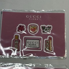 New Gucci Flora Stickers 4-Pack Limited Edition Flowers Bottle