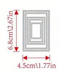 Lot of 5 Rectangle Square Border Frame Die Cuts Card Making Scrapbook Punch Cut
