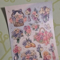 Cottagecore Floral Flowers Bunny Spring Sticker stickii club Bundle Lot journal