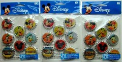 MICKEY LOT OF 3 EK Success Adhesive Bottle Caps NEW! DBCM001 Minnie Donald Goofy