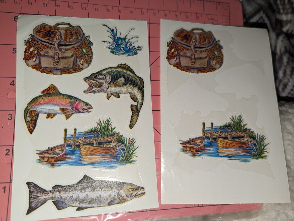 PSX Designs Stickers gone fishing 2 sheets (1 partial)