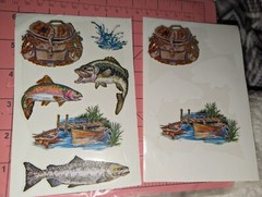 PSX Designs Stickers gone fishing 2 sheets (1 partial)