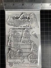 New ART IMPRESSIONS cl rubber Stamp WATERCOLOR WINTER SNOWMEN SET free USA ship