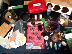 Huge lot of assemblage materials, create collage art, gift idea, mixed media