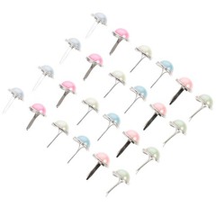 50Pcs Decorative Mini Alloy Brads Paper Fasteners for Crafts Assorted Colors