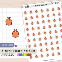 Halter Cross Top Planner Stickers
