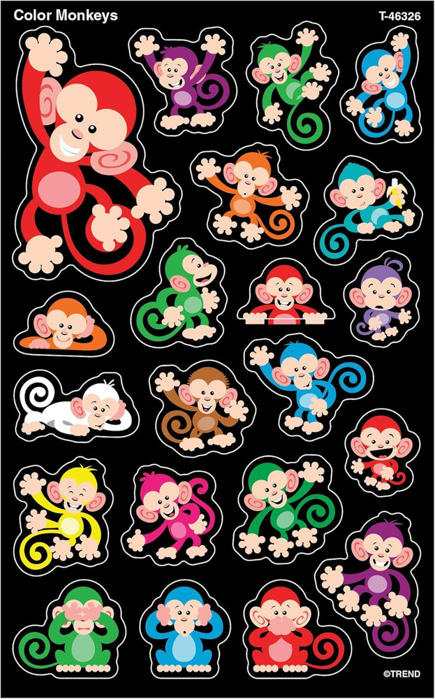 Color Monkeys Supershapes Stickers-Large