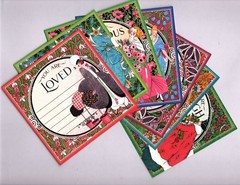 Graphic45 FASHION FORWARD (7PC) 4.5″ x 4.5″ HAND-CUT EPHEMERA CARDS scrapbook