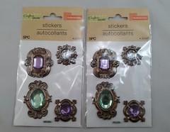 Lot Of 8 Crafter’s Square Gemstone Scrapbooking Stickers