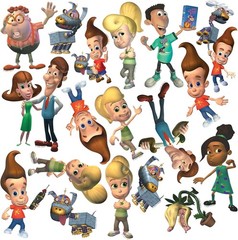 JIMMY NEUTRON VARIETY DIE CUT VINYL 50 CT STICKER PACK