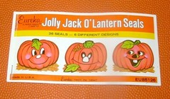 Eureka vintage Halloween pumpkin holiday stickers brand new old store stock