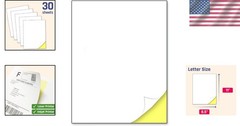 Letter Size Sticker Sheets – 30 Self-Adhesive Matte Labels for Creative Projects