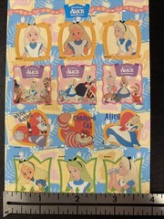 Alice In Wonderland Sticker Sheet Scrapbook Craft Collectible