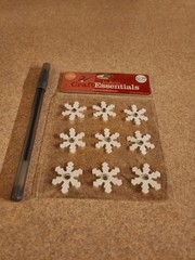JoAnn Craft Essentials~Let It Snow/Snowflakes~Dimensional Stickers