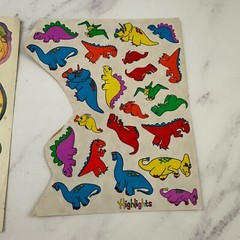Vintage 80s Sticker Sheets Current Highlights Halloween Witch Cat Rainbow Dinos