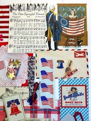 VTG Americana Ephemera July 4th Patriotic 50+ Pcs Junk Journaling Scrapbooking