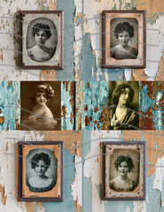 Junk Journal Supplies Vtg Women Portraits Collage Scrapbook Card Making Crafts