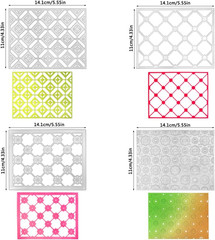 4 PCS Rectangular Die Cuts for Card Making, Openwork Lace Card Making Supplie…