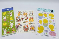 Lot Easter Hallmark AGC Stickers Glitter Flocked Chicks Bunny Rabbits