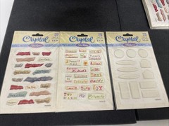 Walmart Crystal Stickers Lot of 15 Epoxy Words & Phrases NEW
