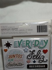 NEW American Crafts Thickers Shine Bright 46 Sentiments Spanish/English 2 Pkges