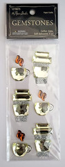 The Paper Studio GEMSTONES Coffee Cups Rhinestones Stickers – 9 pcs
