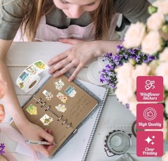 500Pcs Wildflower Stickers Roll Spring Floral Paper Decals Summer Flower Bouquet