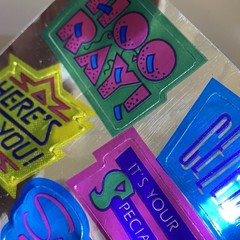 Vintage Hallmark 1984 Razzle Dazzle Party Celebration Word Stickers