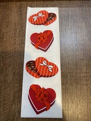 Mrs Grossman CANDY BOXES – 1998 Stickers VALENTINE CANDY LOVE HEARTS