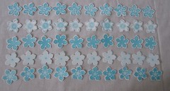 Lot of 50 Large OR Small Stamped & Punched FLOWERS U PICK Mixed or Single Color