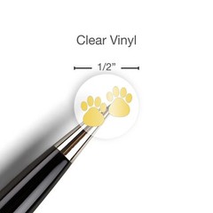 Paw Pet Planner Stickers / 54 Gold Foil (1/2”) / Dog Cat Care Medication Gr…