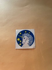 Vintage 1980s Transparent Unicorn Sticker