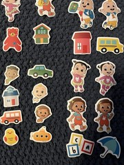 10 PCs Random Cocomelon Stickers Matte Vinyl Waterproof Kids Parties Scrapbook