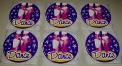 6 ct. DANCE 2.5” x 2.5″ Party Favor Stickers