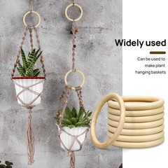 20 Pcs Wooden Rings for Craft, 4inch/100mm Unfinished Wood Rings, Wooden Ring…