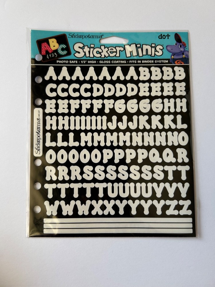 Alphabet Stickers – ABC/123 Sticker Minis – Stickopotamus