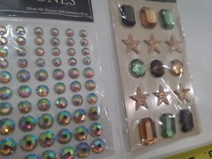 Gemstone Studs Bling Stickers 1/2 carat Diamond Mix Lot of 8 Packs Art Craft