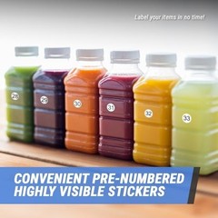 Consecutive Number Stickers 1-100, 0.5″ Round Dot Labels for Classroom, Office,